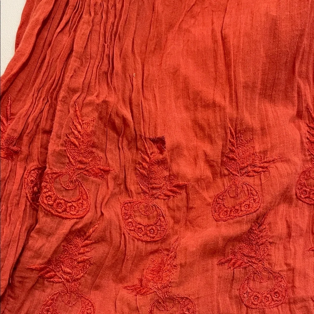 Free People Paloma Chic Rust Jumpsuit with Lace Detailing